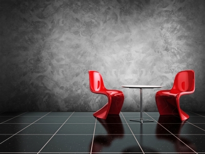 Стены в современном интерьере с эффектом мокрого шелка