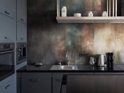 Кухонный фартук в стиле лофт-винтаж