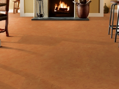 Венецианские полы в классическом терракотовом цвете